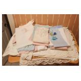 Large Lot of Vintage To Antique Linens