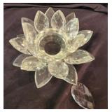 Large Crystal Floral Candleholder