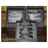 3 Sets of Dansk Silverplated Metal Napkin Rings