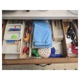 Estate kitchen drawer lot of scissors and more