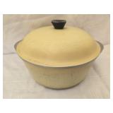 Vintage yellow club pot with lid