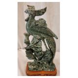 Vintage Nor Ham Jade or Jadeite Carved Bird