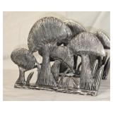 Metal Mid Century Mushroom Napkin Holder