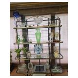 Large Metal Glass Shelves Display Cabinet SEE DESC