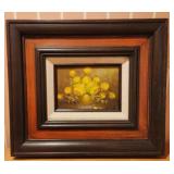 Hand painted Floral Rose on Board
