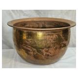 Large Hammered Brass or Copper Planter