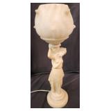 Alabaster Arts & Crafts Figural Dressing Stand