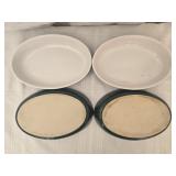 Set of 4 green baking dishes