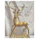 Heavy Solid Brass Elk Deer Decorative Statue