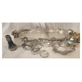 Estate lot of misc silver plated items SEE DESC