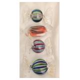Lot of 4 Blown Glass Decorative Candy Pieces