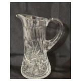 Vintage Beautiful Etched Crystal Drink Pitcher