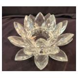 Large Crystal Floral Candleholder