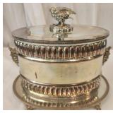 Vintage Silver plated footed biscuit box