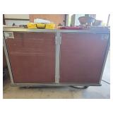 Stainless steel roll around cart with trays