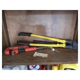 Pair of bolt cutters and pipe cutters