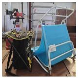 Lot of a beach chair and side table