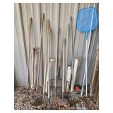 Estate Lot of Hand Tools Shovels Hoes And More