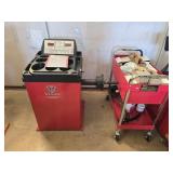 Weaver equipment wheel balancer with weights