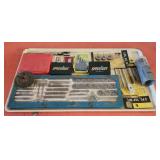Tray lot of misc bits tools and more SEE DESC