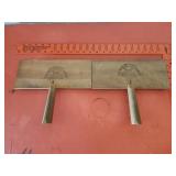 Pair of old whittemore no. 10 cotton carder