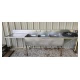 Large Industrial Stainless Steel Divided Sinks