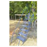 Large Heavy Metal Industrial Roll Around Ladder