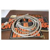 Lot of hoses and metal signs