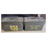 Lot of 2 military ammo crates