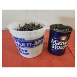 2 large buckets of nails and screws