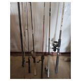Lot of 4 rods and reels
