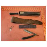 Vintage razor and sharpening tools