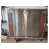 Stainless steel rolling cart with 12 trays