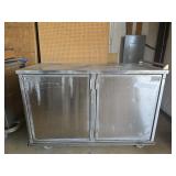 Large stainless steel industrial food storage
