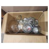 Box lot of misc glass vases