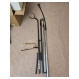 Estate lot of a guitar holder and mic stands