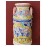 Ceramic milkcan decor been repaired