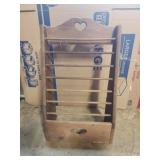 Vintage wooden magazine rack