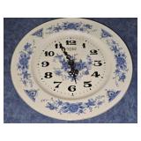 Vintage Blue & White Hodaka Plate Clock
