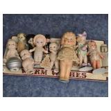 Vintage Lot of Misc Celluloid & Ceramic Dolls