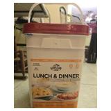 Lunch and dinner emergency food supply
