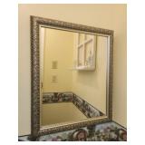 Silver color bathroom mirror