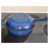 Technique Blue Cast Iron Style Pan with Lid