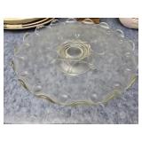 Glass cake plate