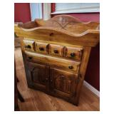 Solid wood side table