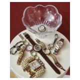 Bowl of elegant ladies watches