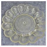 Clear Glass Hobnail Pattern Egg Dish