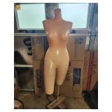 Body mannequin on handmade stand
