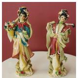 Asian dolls one has a few cracks and chips