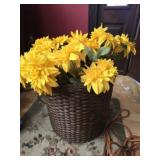 Basket of faux flowers